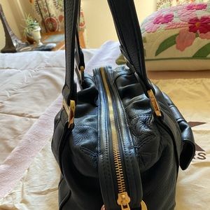 MK Leather Satchel in Blue. Excellent condition.